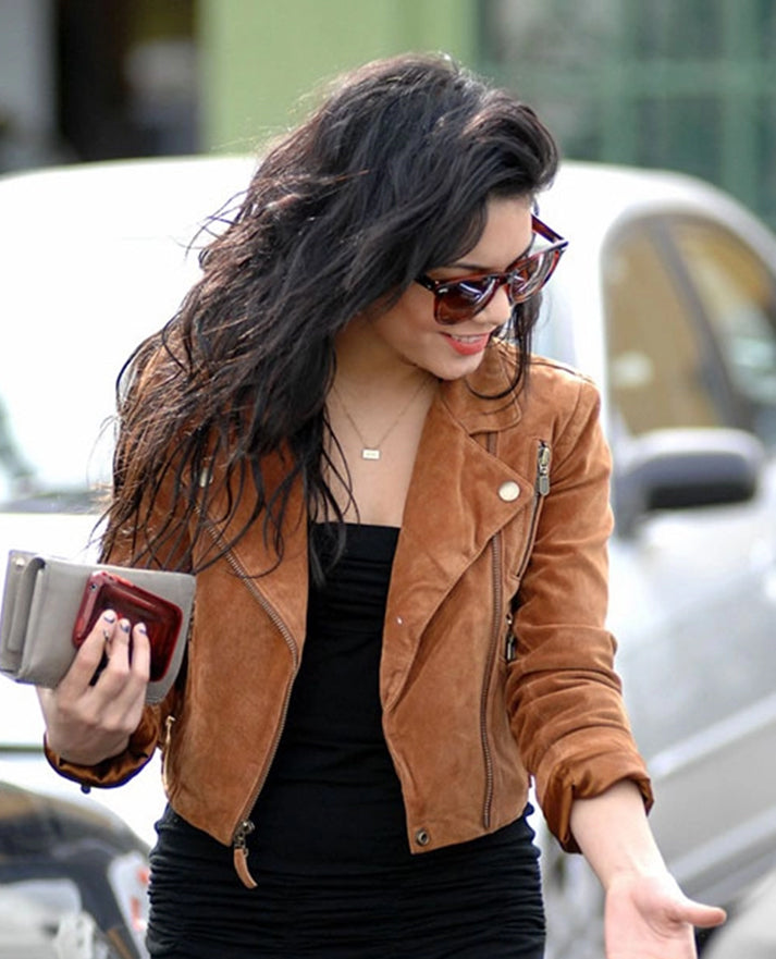 Vanessa Hudgens Brown Leather Jacket