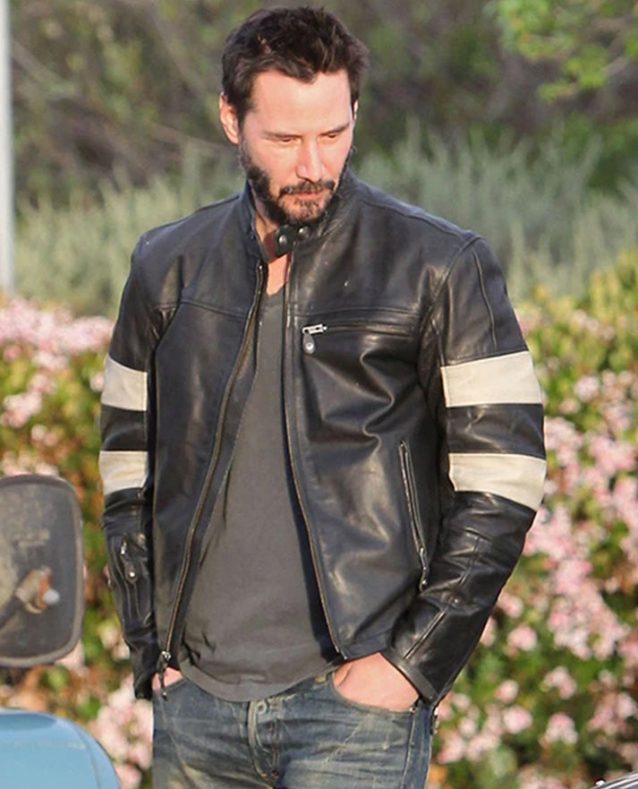 Keanu Reeves Black Leather Jacket
