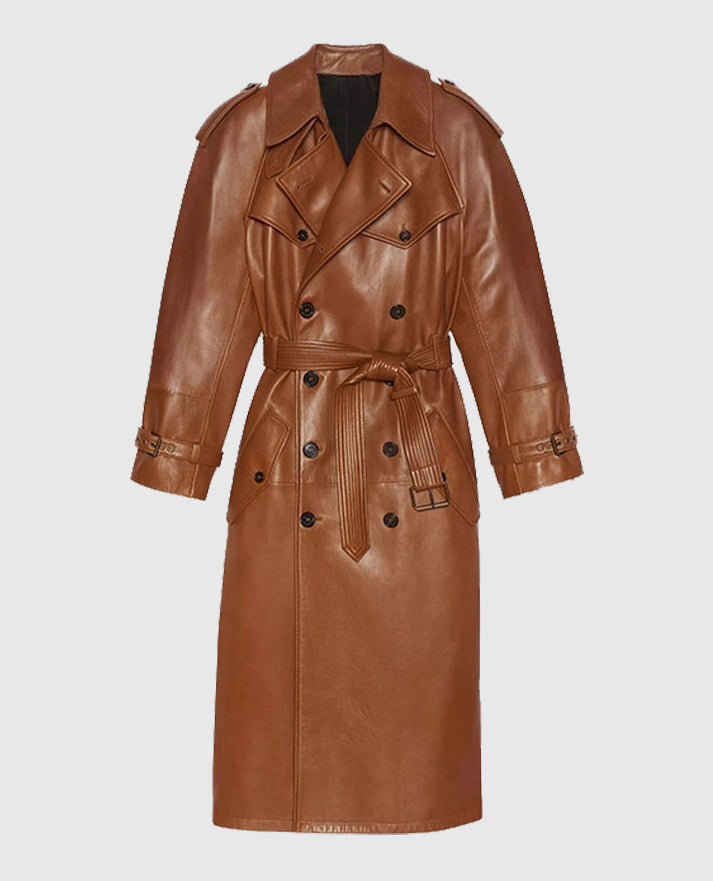 Women's Long Ivy Leather Coat