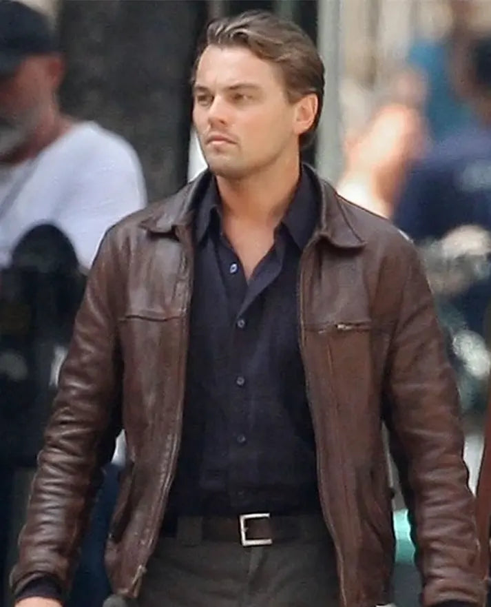 Leonardo DiCaprio Inception Brown Leather Jacket