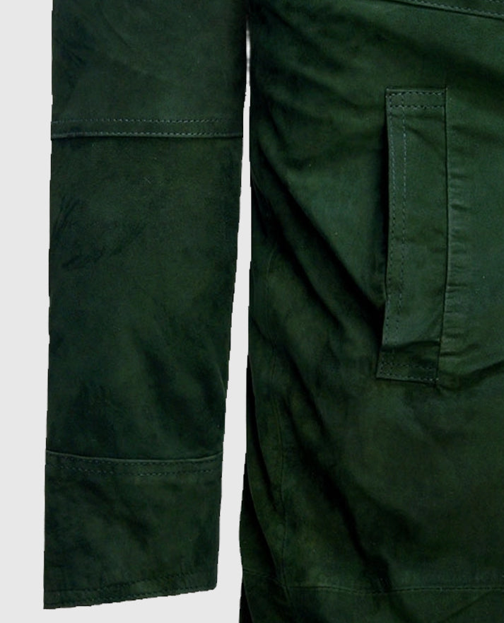 Timber Green Suede Ryan Gosling Blade Runner 2049 Long Coat