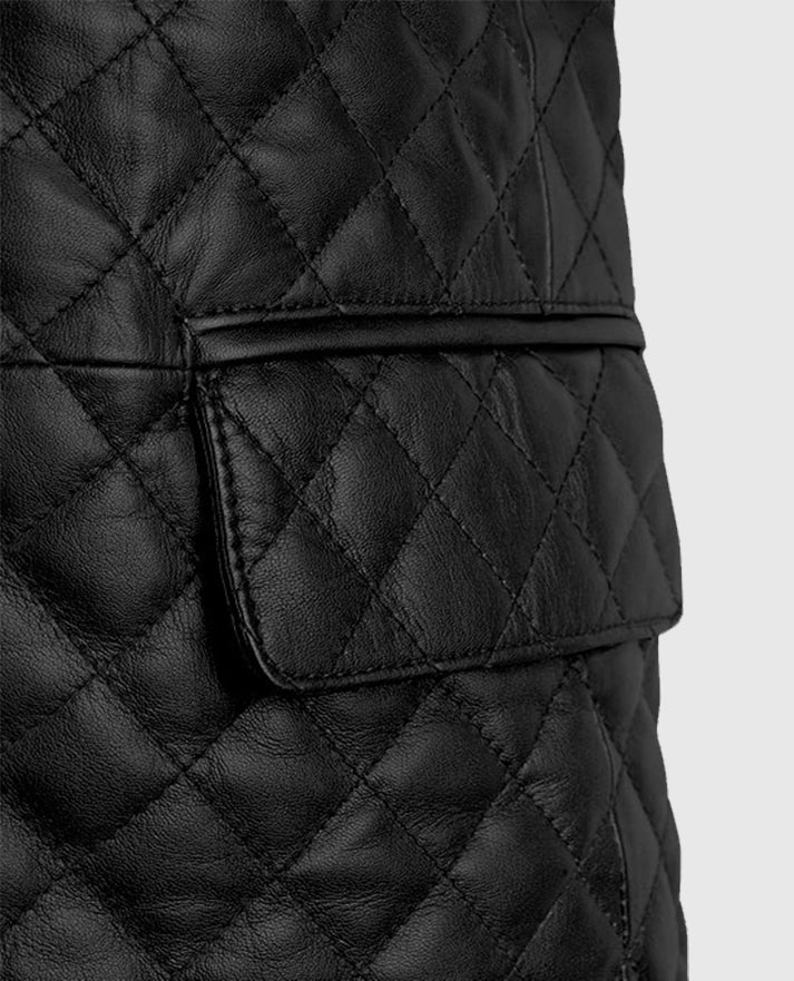Men's Bocelli Quilted Leather Blazer
