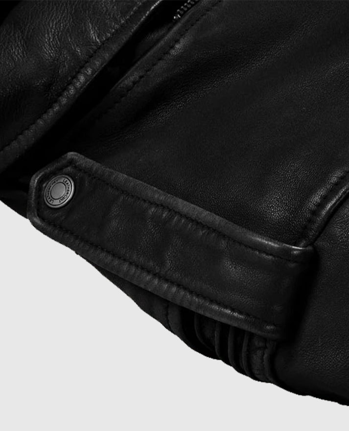 Men's Black Rider Falcon Leather Jacket