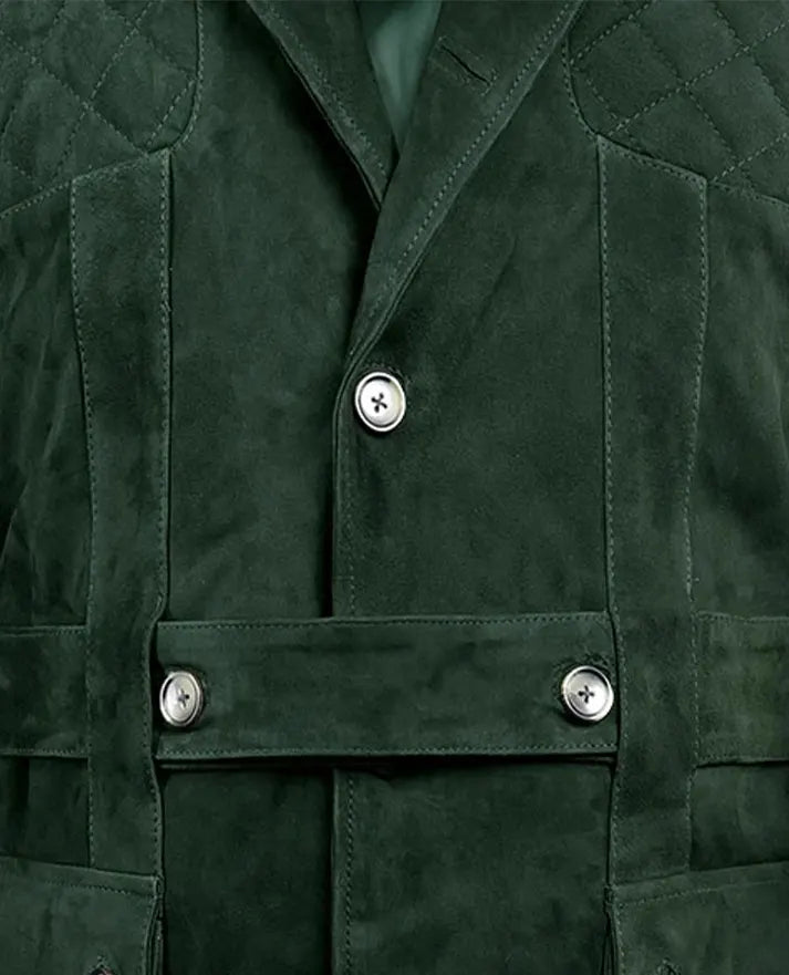 Men's Suede Safari Forest Leather Blazer