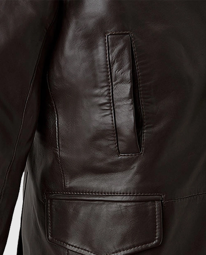 Aaron Eckhart Love Happens Leather Trench Coat
