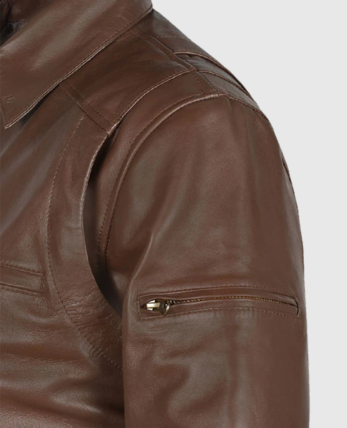 Men's Bomber Hunter Leather Jacket