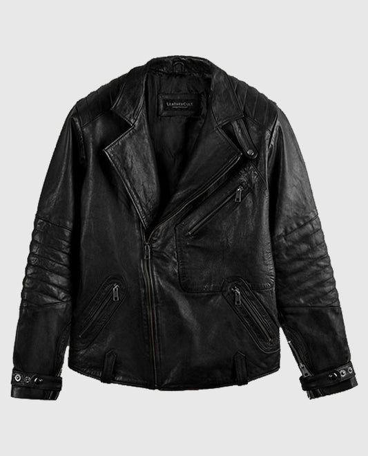 David Bechkham Biker Leather Jacket