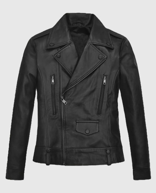 Hailey Baldwin Bieber Leather Black Jacket