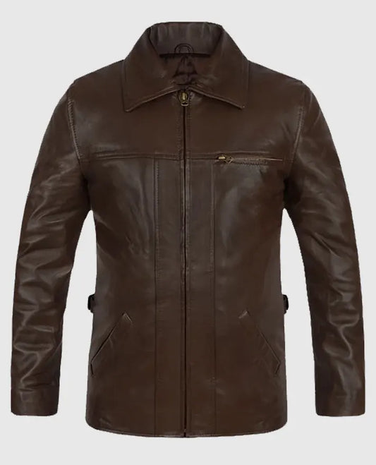 Inception Leonardo DiCaprio Leather Brown Jacket