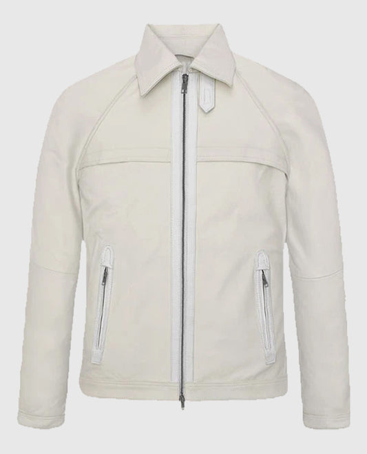 Jason Statham Fast X White Leather Jacket