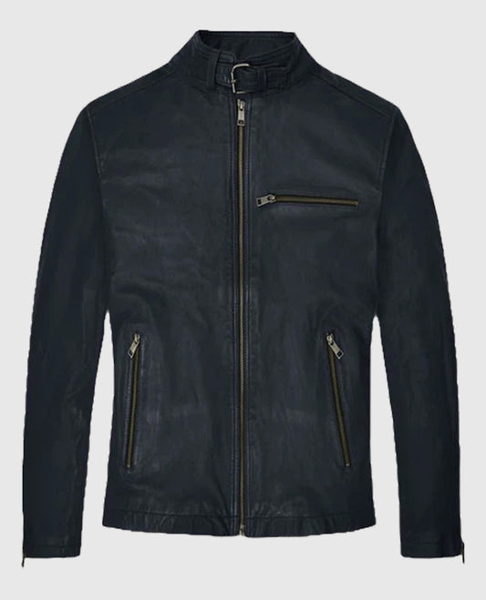 Jim Carrey Blue Bike Leather Jacket