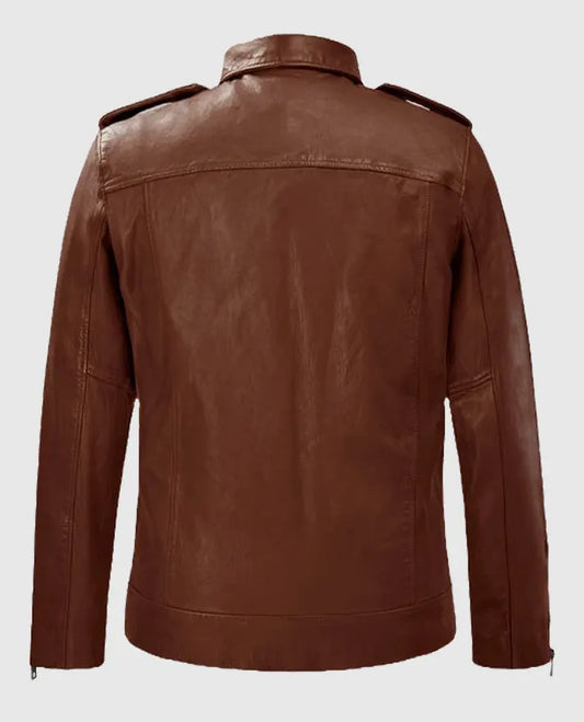 Riding Tan Rutland Leather Jacket for Men