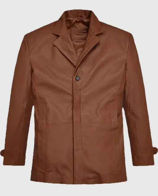 Robert Downey Jr Sheepskin Leather Blazer