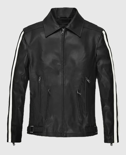 Robert Pattinson Black Leather Jacket