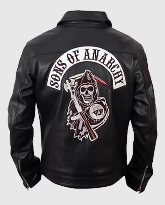 Sons Of Anarchy Biker Black Leather Jacket