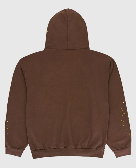 Sp5der Web Brown Hoodie