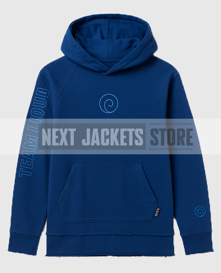 Team Liquid X Naruto 20Y Frayed Pullover Friendship Blue Hoodie