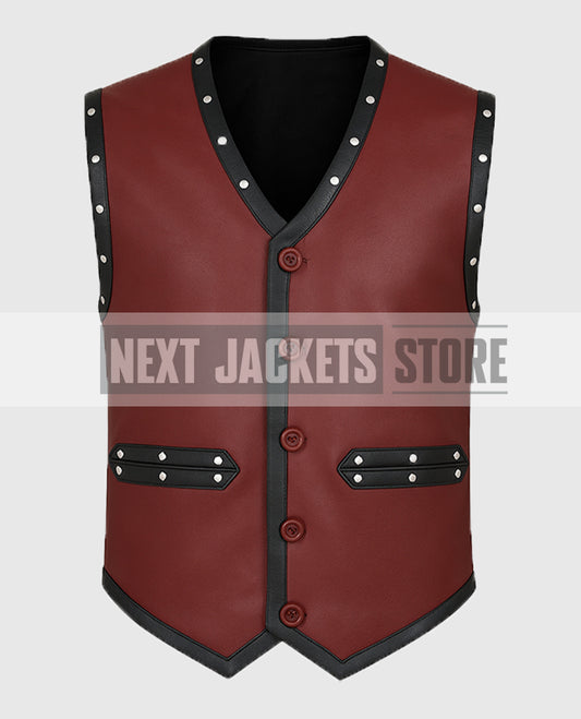 The Warriors Leather Brown Vest