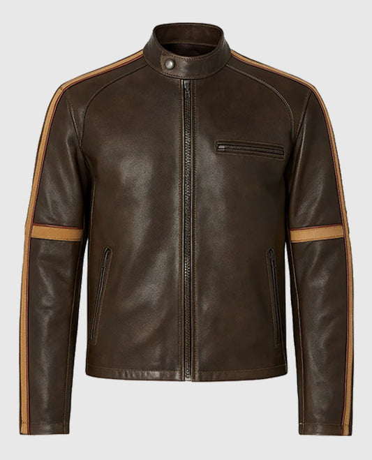 Tom Cruise War of Worlds Brown Sheepskin Leather Jacket