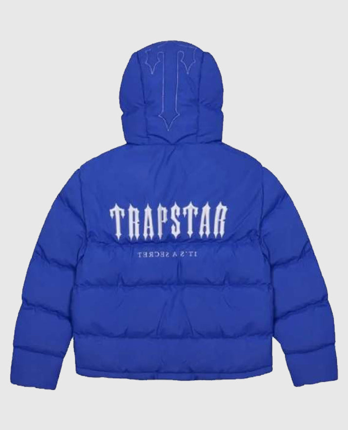 Trapstar Hooded Blue Puffer Down Jacket
