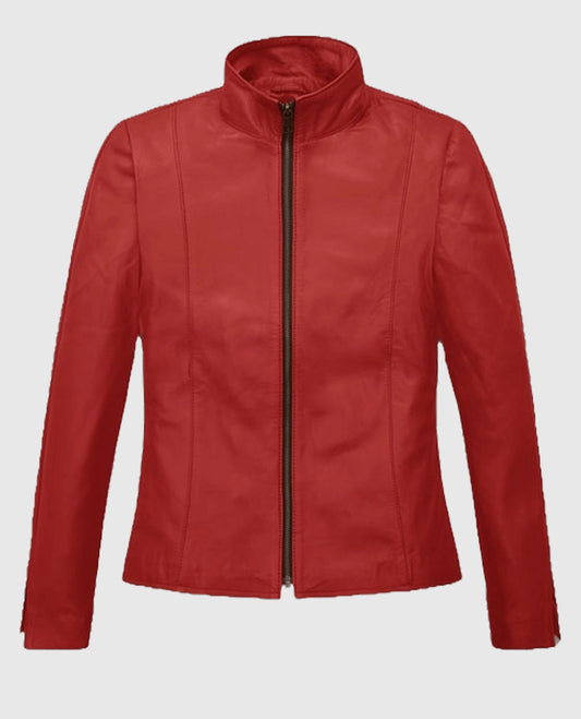 Whitney Houston Leather Red Jacket