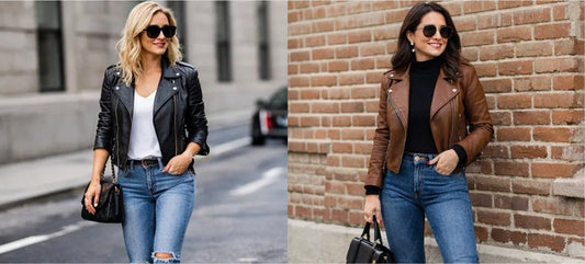 How to Style Denim With Leather Jackets for Women