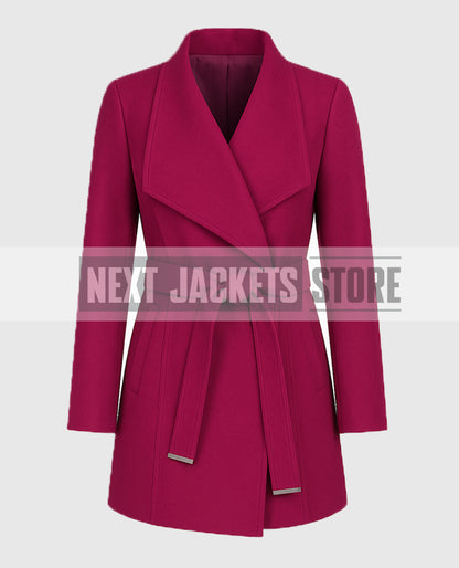The Christmas Quest 2024 Lacey Chabert Wool Coat