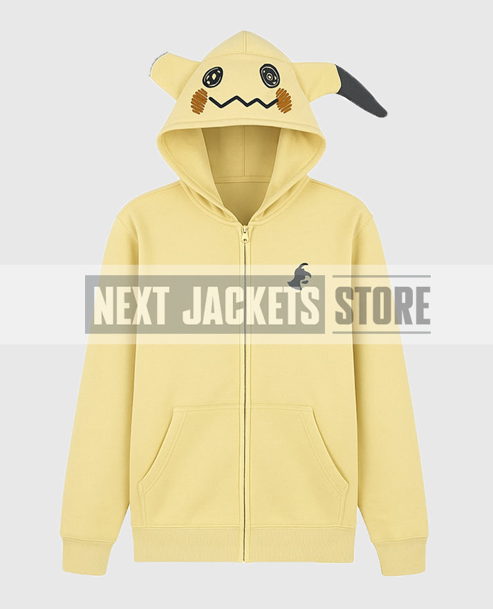 Mimikyu Themed French Terry Zip-Up Hoodie