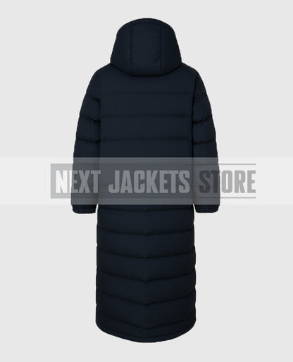 Arsene Wenger Long Black Puffer Coat
