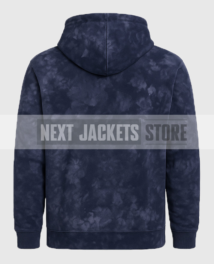 Snorlax Blue Mineral-Wash Pullover Hoodie