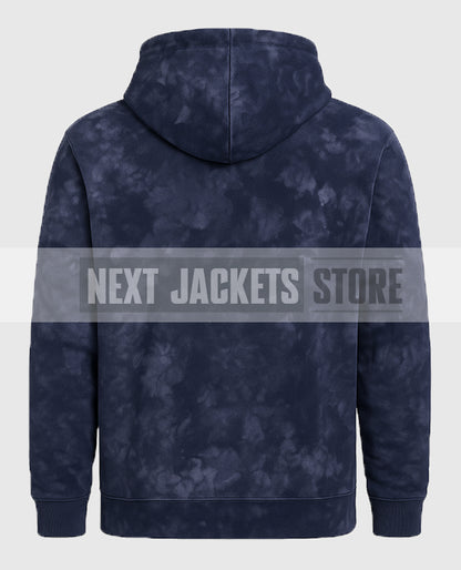 Snorlax Blue Mineral-Wash Pullover Hoodie