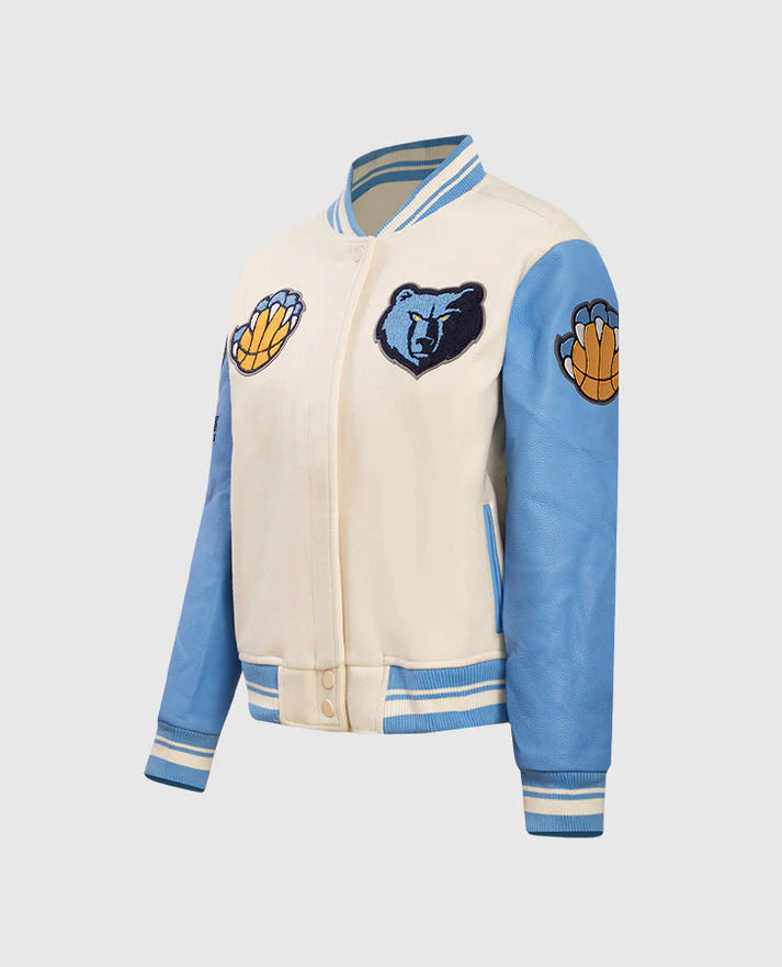 NBA Memphis Grizzlies Women's Rib Wool Varsity Jacket