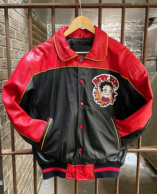 90s Betty Boop Leather Jacket