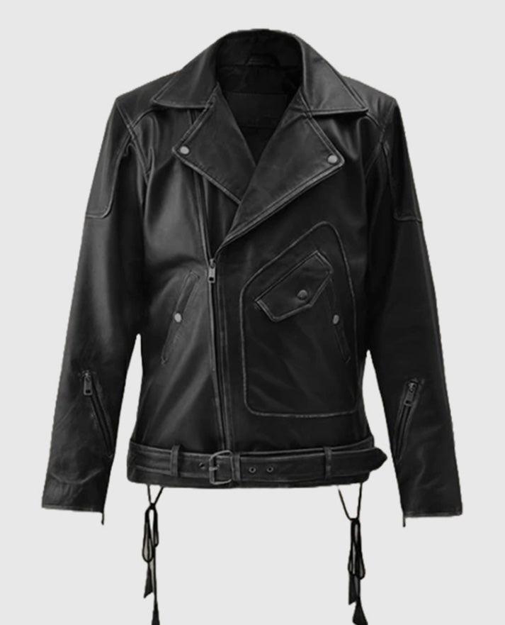 Shop Street Style Biker Leather Jacket For Men