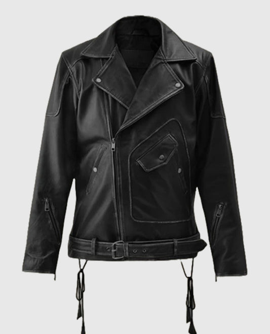 Shop Street Style Biker Leather Jacket For Men