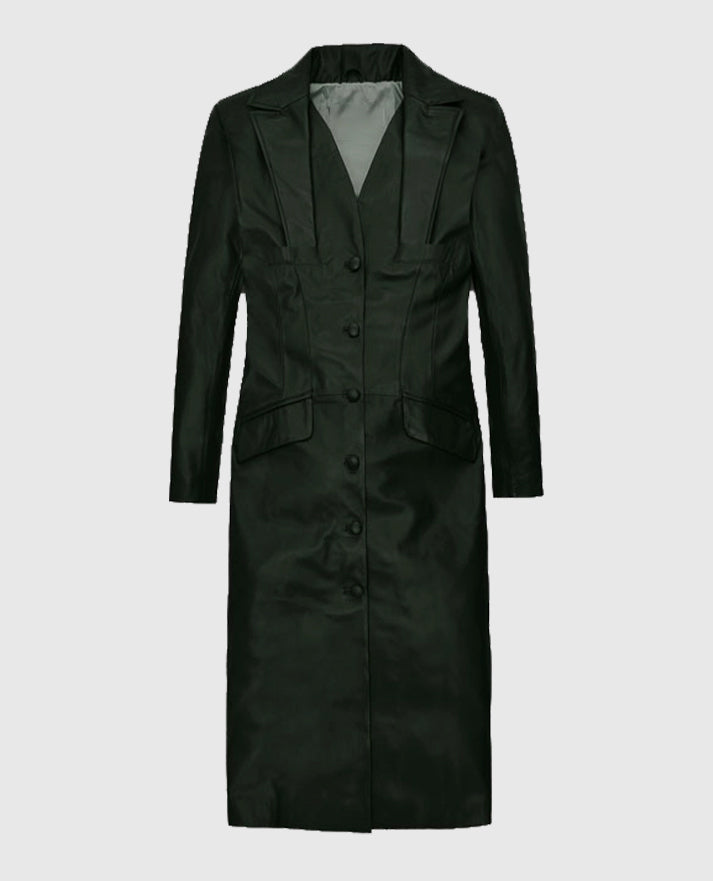 Buy Chelsea Leather Long Coat for Women