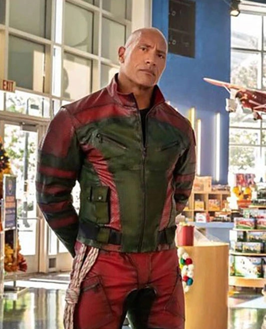 Red One Dwayne Johnson Leather Jacket