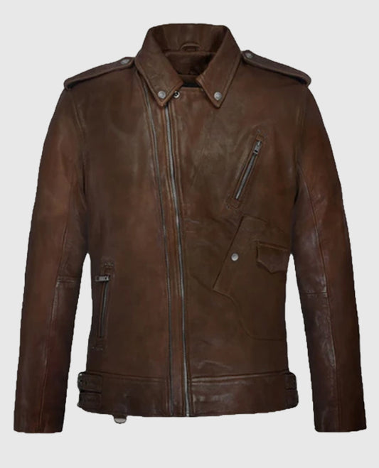 Shop Men's Falcon Spanish Brown Rider Leather Jacket