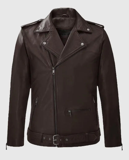 Shop Men's Rutland Riding Leather Jacket in Brown