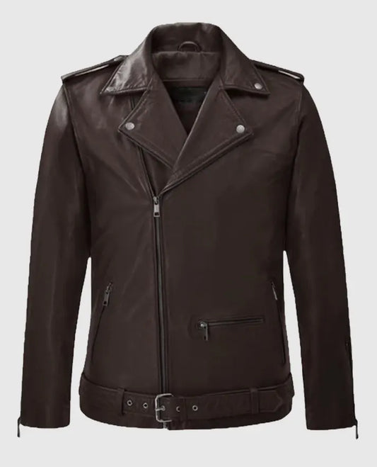 Shop Men's Rutland Riding Leather Jacket in Brown