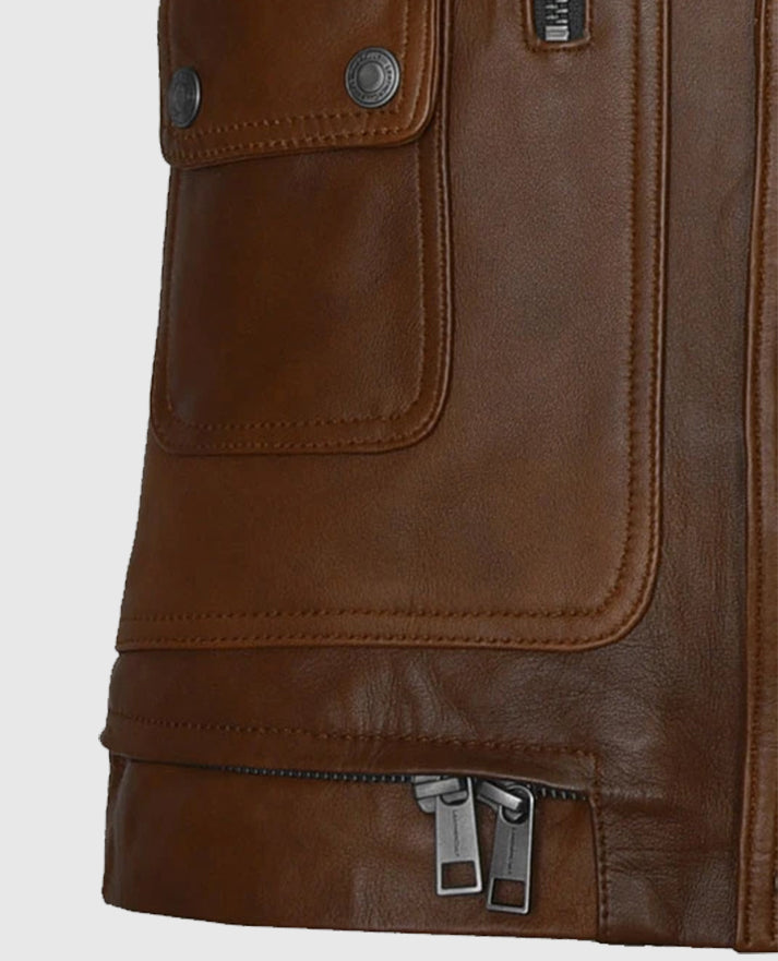 James Franco Brown Leather Jacket