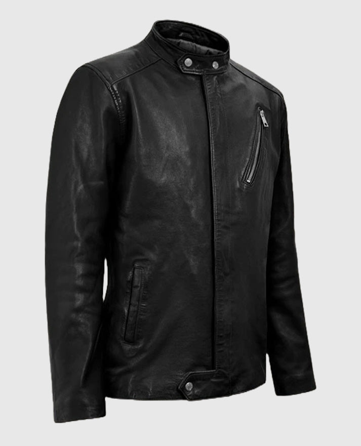 Men's Biker Black Motorad Leather Jacket