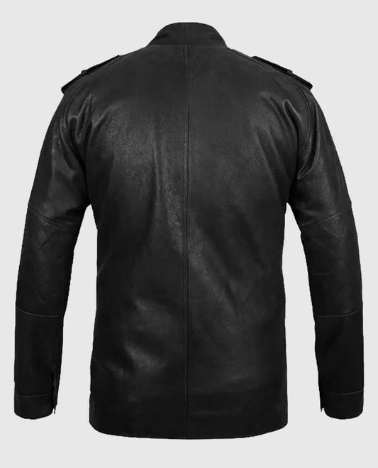 Men's Black Motorcycle leather Jacket