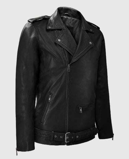 Men's Riding Black Rutland Leather Jacket