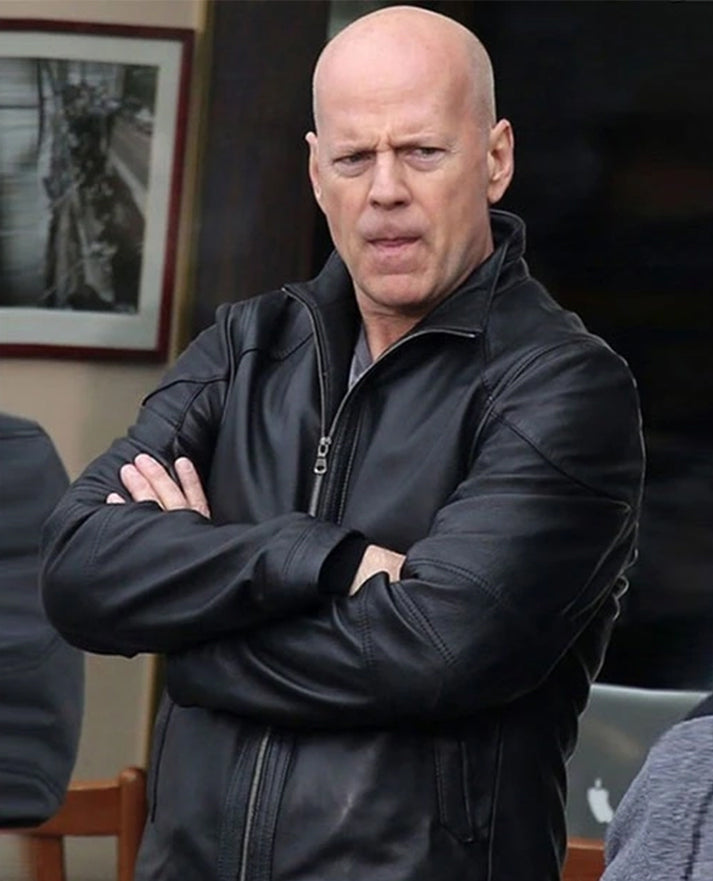 Bruce Willis Red 2 Leather Jacket