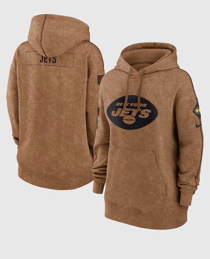 Aaron Rodgers Jets Salute To Service Brown Hoodie