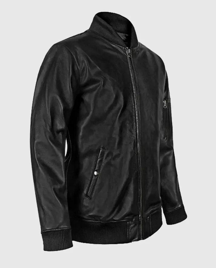 Men's Bomber MA-1 Leather Jacket