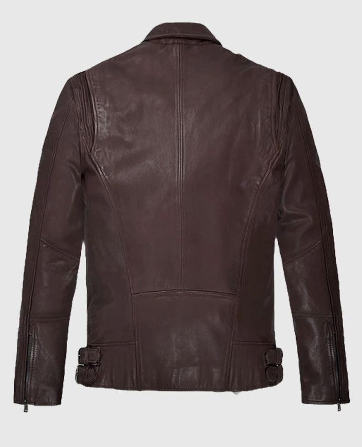 Men's Rider Falcon Burgundy Leather Jacket