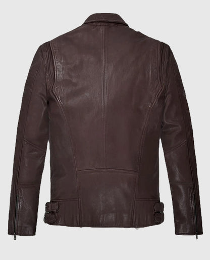 Men's Rider Falcon Burgundy Leather Jacket