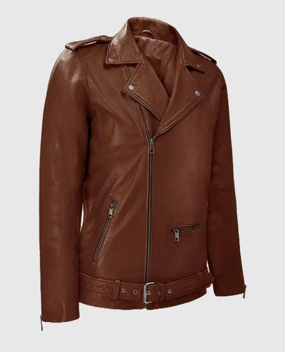 Men's Riding Tan Rutland Leather Jacket